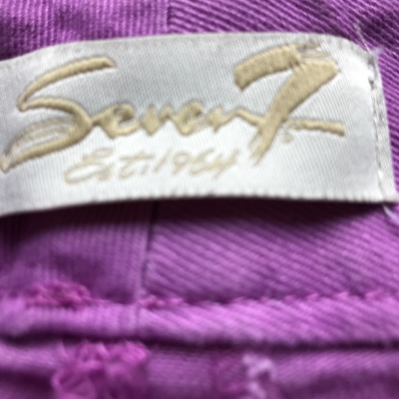 Seven7 size 14 women's purple  crop jeans - Picture 3 of 4